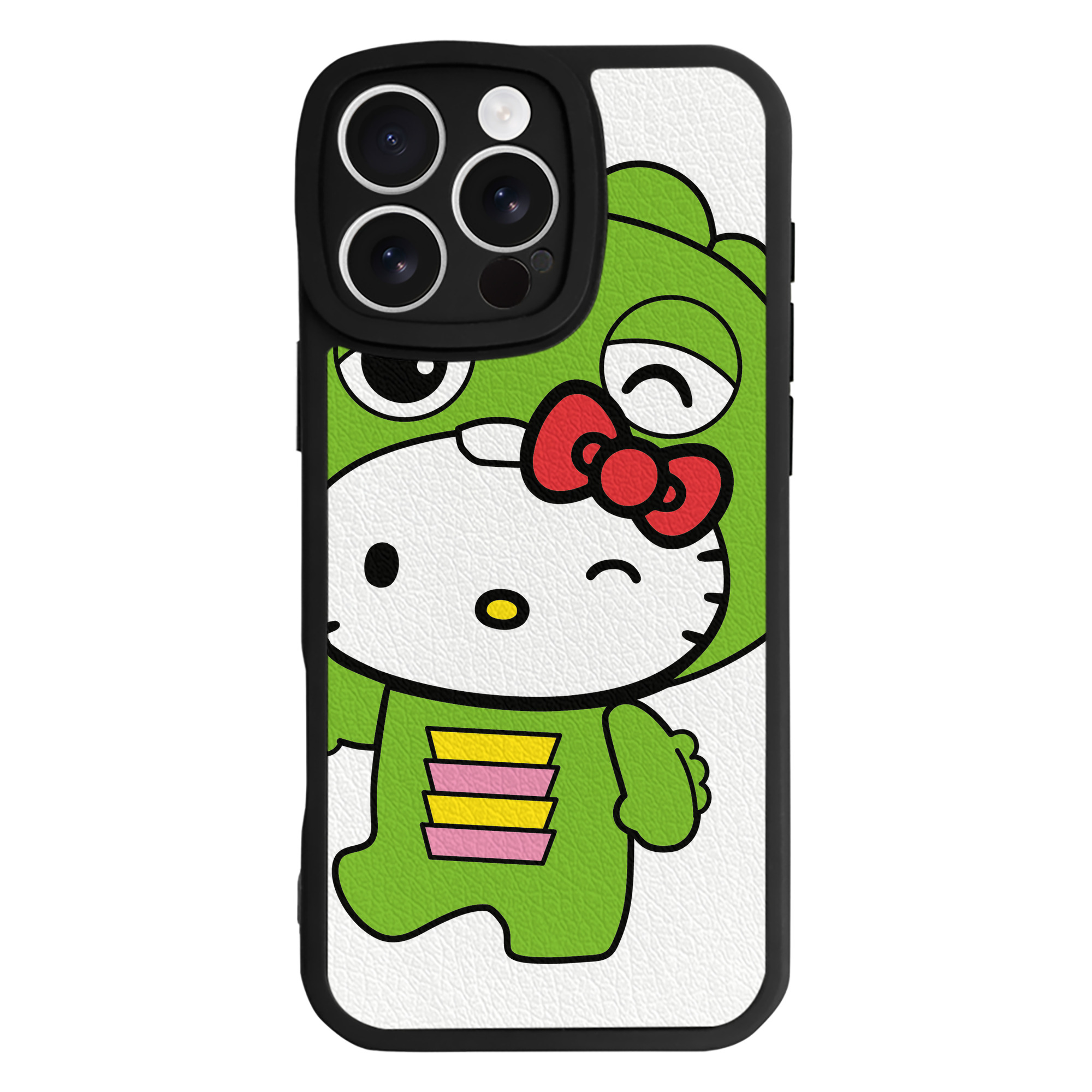 （画像用） Hello Kitty ハローキティ 【iPhone 16シリーズ対応】シリコンスマホケース（レザー調） 材質：シリコン